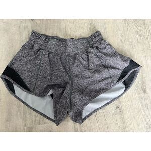 lululemon hotty-hot shorts , Heather Grey, Lined size 4